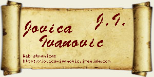 Jovica Ivanović vizit kartica